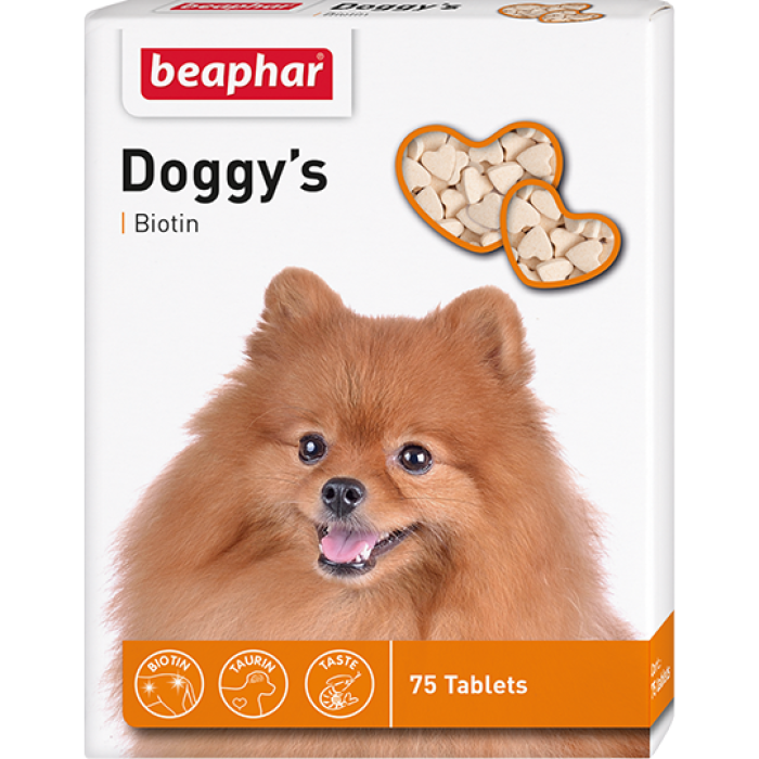 Beaphar Кормовая добавка Doggy's + Biotine для собак, 75 табл.